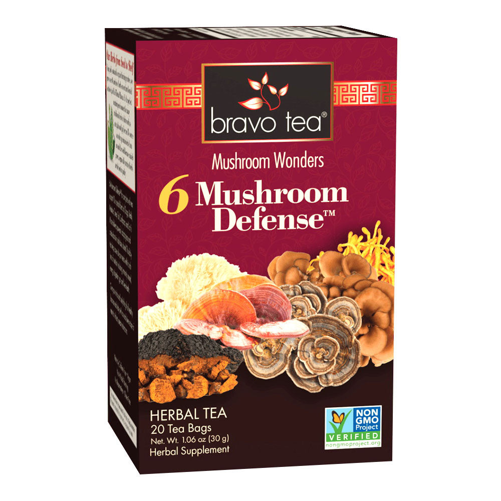Bravo Tea 6 Mushroom Defense Herbal Tea Bags, 20 Ea